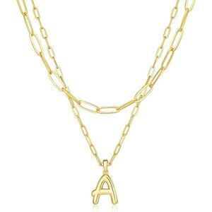 Dainty A-Z Gold Initial Necklace with Gift Bag - Perfect for Women's Occasions